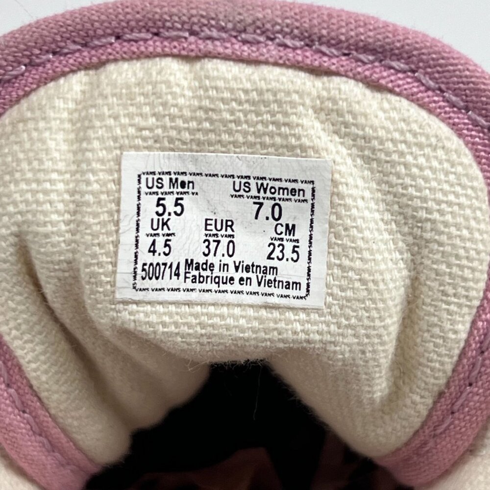 Vans Old Skool Sneaker Pink White Womens 7 Lace up Low Top Suede - Picture 2 of 10